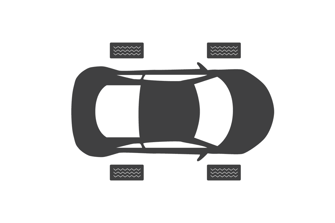 Overhead Car Icon Vector PNG on Transparent Background