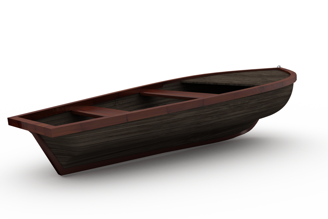 Single transparent brown wooden boat with shadow - Download Free Stock Images Pikwizard.com