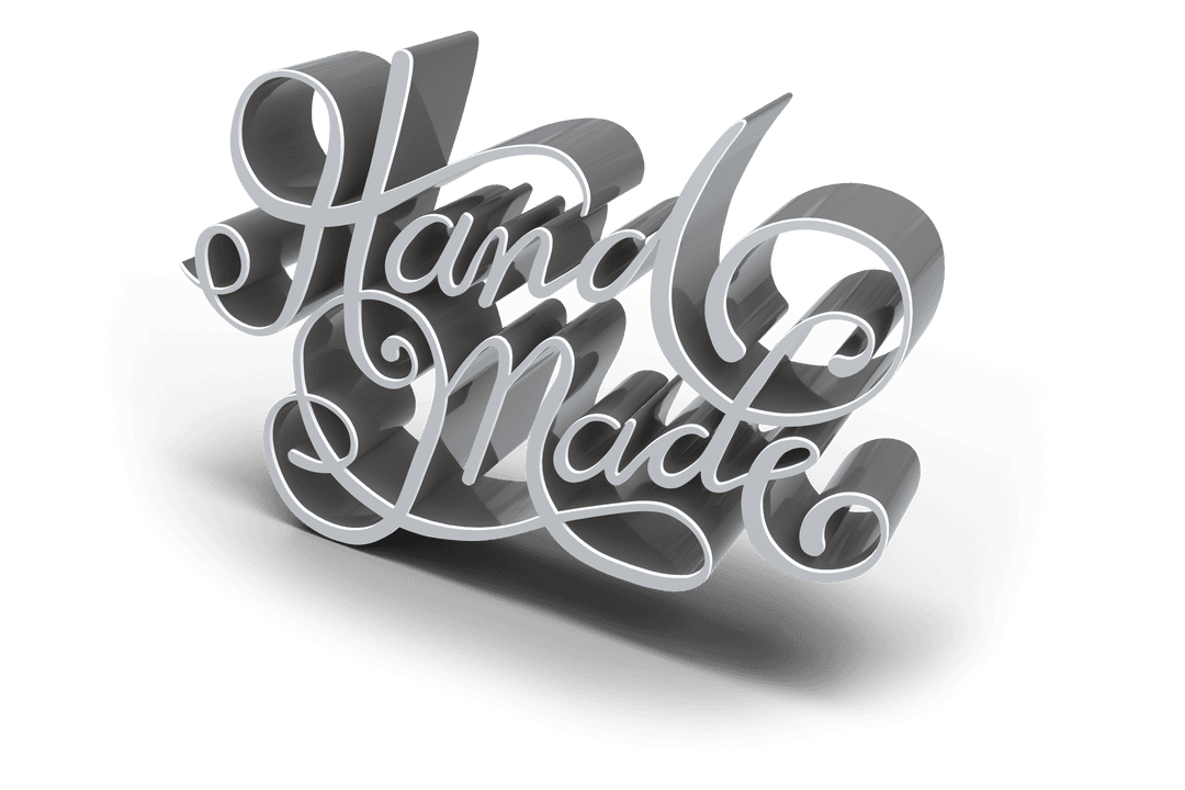 3D Hand Made Text with Elegant Transparent Design