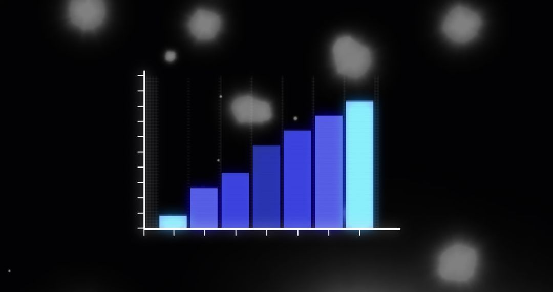 3D Bar Graph on Digital Interface with Glowing Elements - Free Images, Stock Photos and Pictures on Pikwizard.com