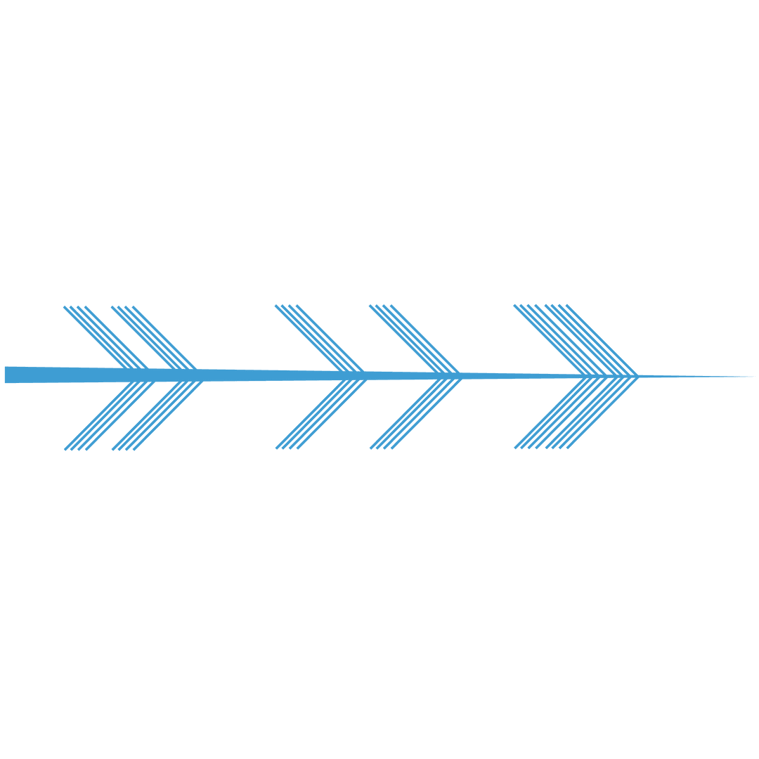 Blue Arrows Pattern on Transparent Background for Direction and Design