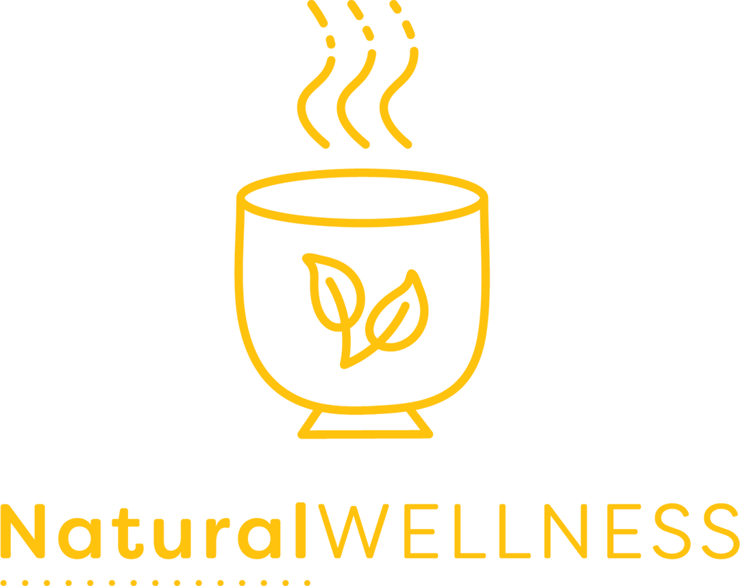 Tea Cup with Natural Leaves Emblem on Transparent Design