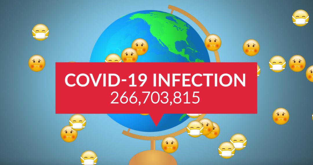 COVID-19 Pandemic Data Visualization with Emoji Symbols