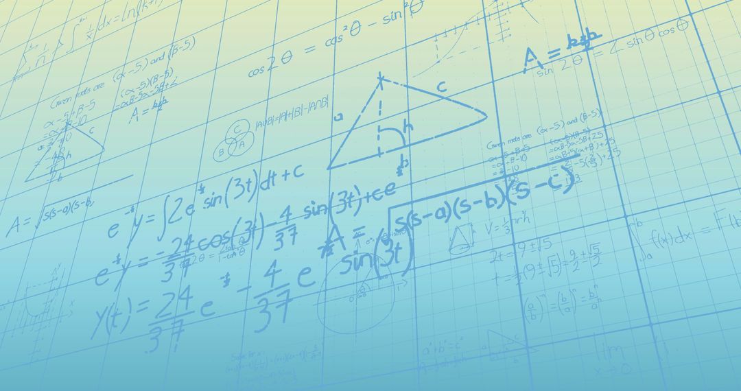 Advanced Mathematics Equations on Gradient Background