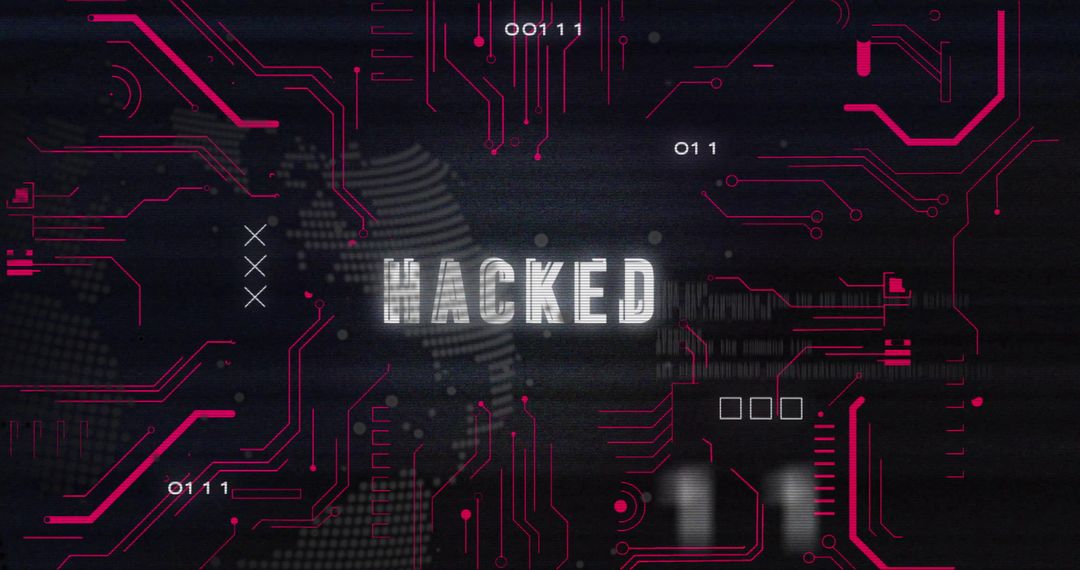 Digital Cybersecurity Risk Featuring Hacked Text