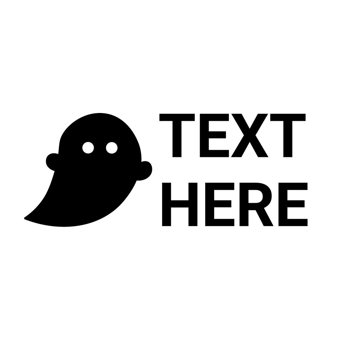 Ghost Icon with Customizable Text Space Tourism Hat Ad