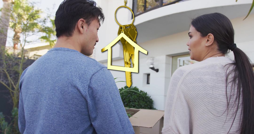 New Homeowners Happy with Gold Key and Moving Boxes