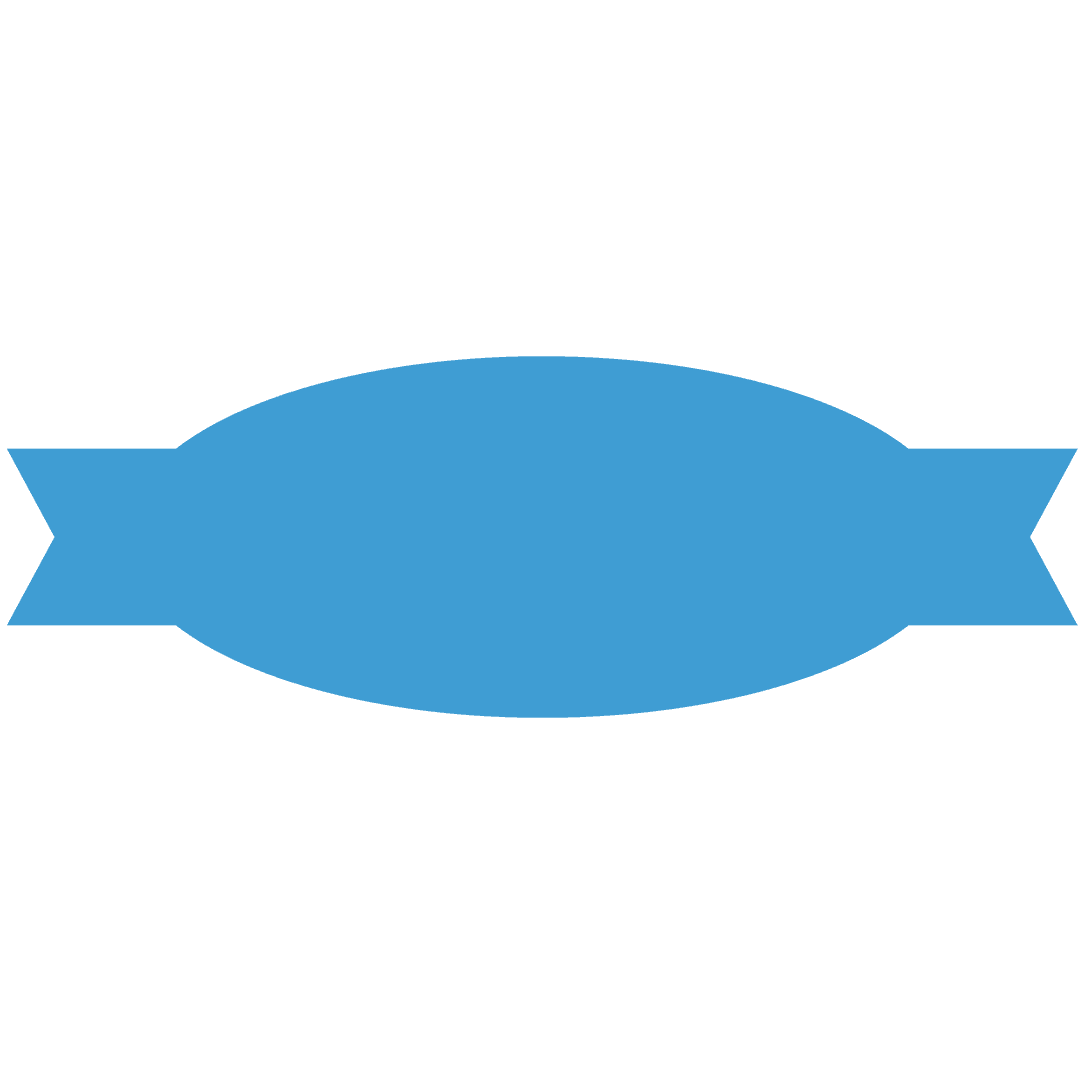 Blue Badge Illustration on Transparent Background