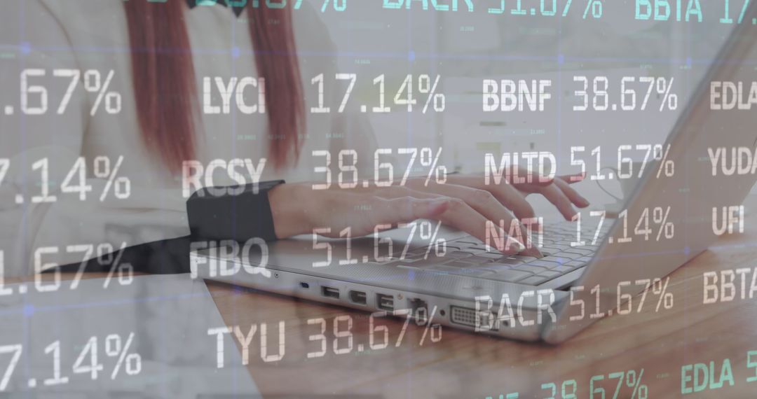 Women Analyzing Stock Market Data on Laptop