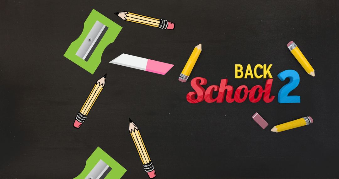 Creative Back to School Theme with Colorful Stationery