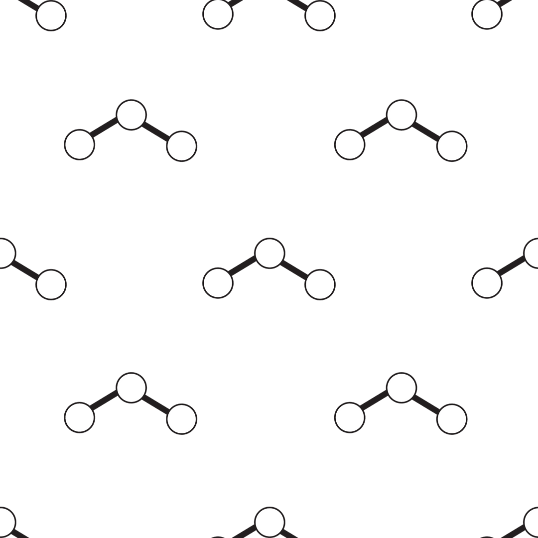 Geometric Black and White Pattern on Transparent Background Vector