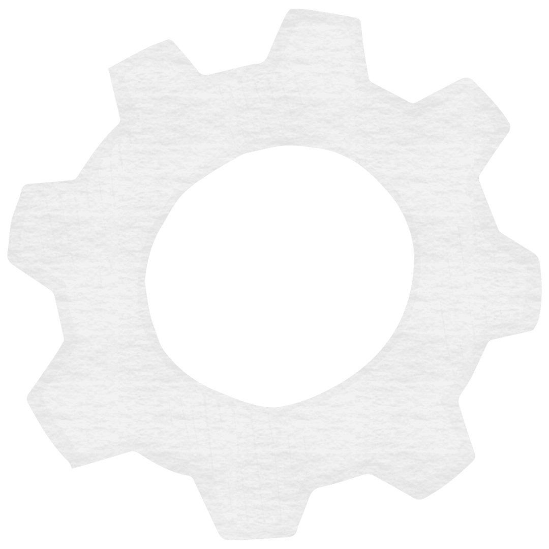 Transparent Grey Cog Wheel Illustration on Transparent Background
