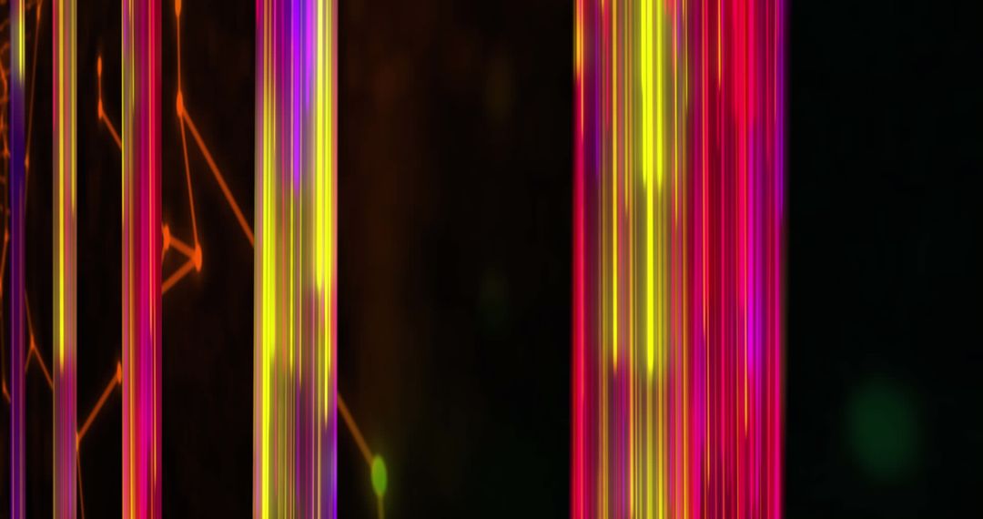 Abstract Colorful Trails on Black Background