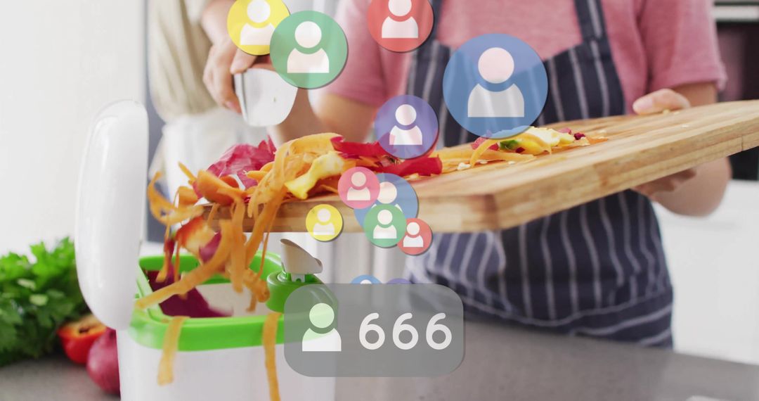 Chopping Vegetables with Digital Social Media Interaction