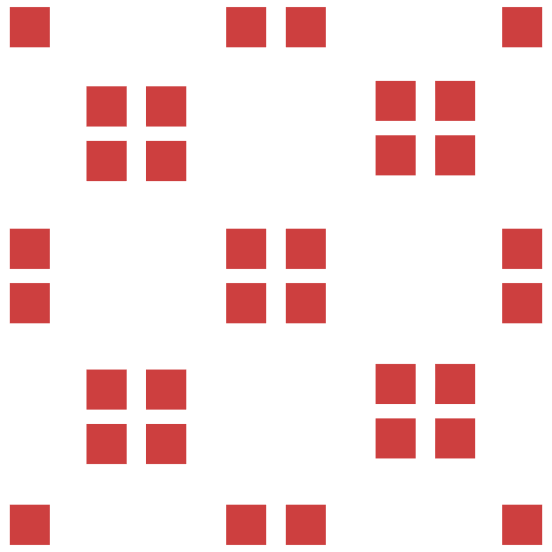 Red symmetrical pattern vector on transparent background