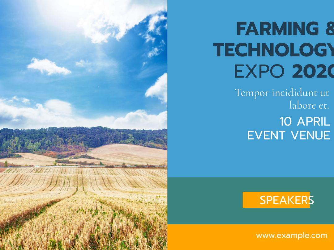 Farming & Technology Expo Template with Serene Landscape