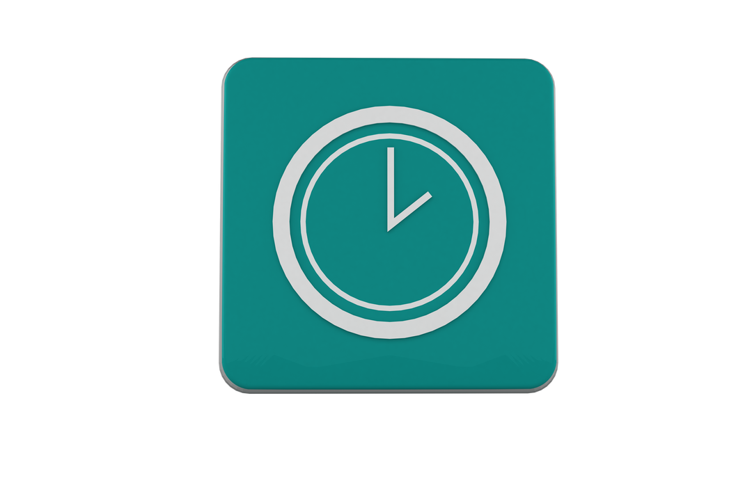 Minimalist Clock Icon on Transparent Background for Time Management - Download Free Stock Images Pikwizard.com