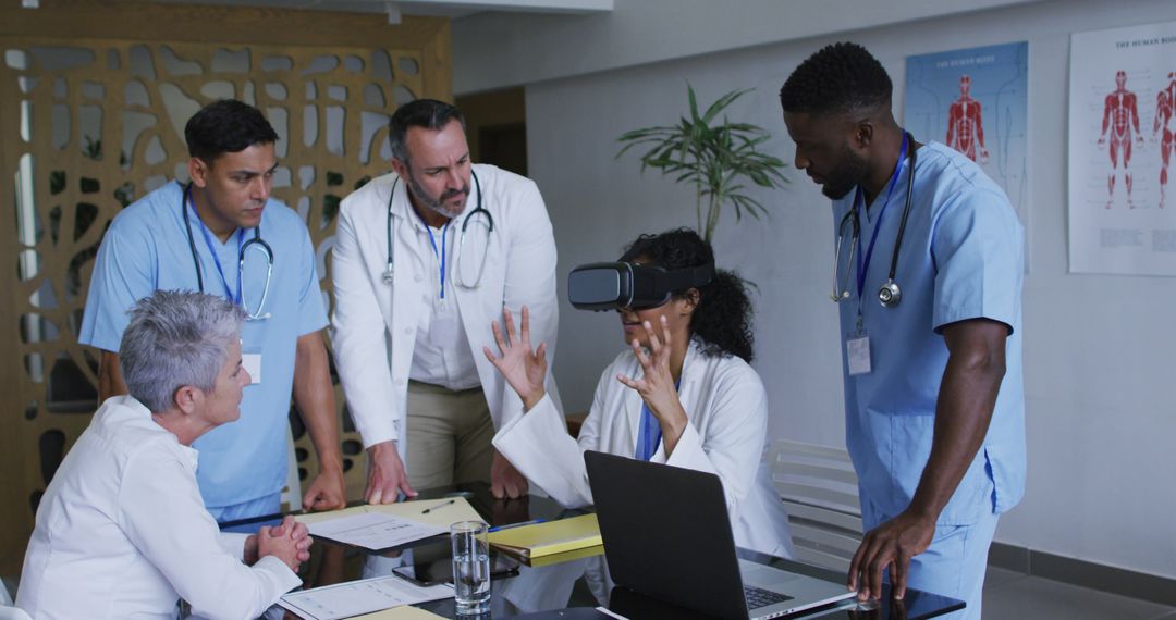 Medical Professionals Discussing Virtual Reality in Healthcare - Free Images, Stock Photos and Pictures on Pikwizard.com