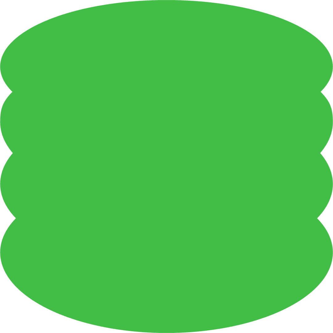 Green Abstract Form on Transparent Background for Creative Design