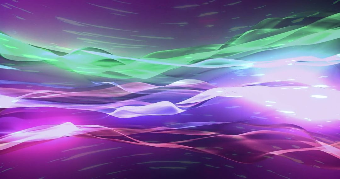Vibrant Neon Light Trails Abstract Background