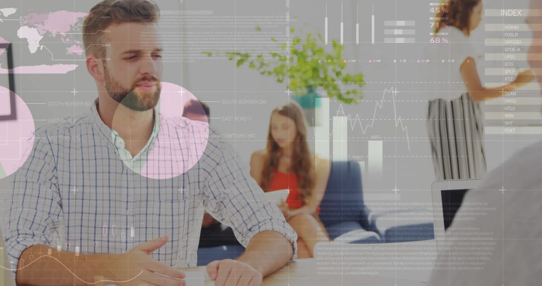 Business Professional Discussing Digital Data Strategy