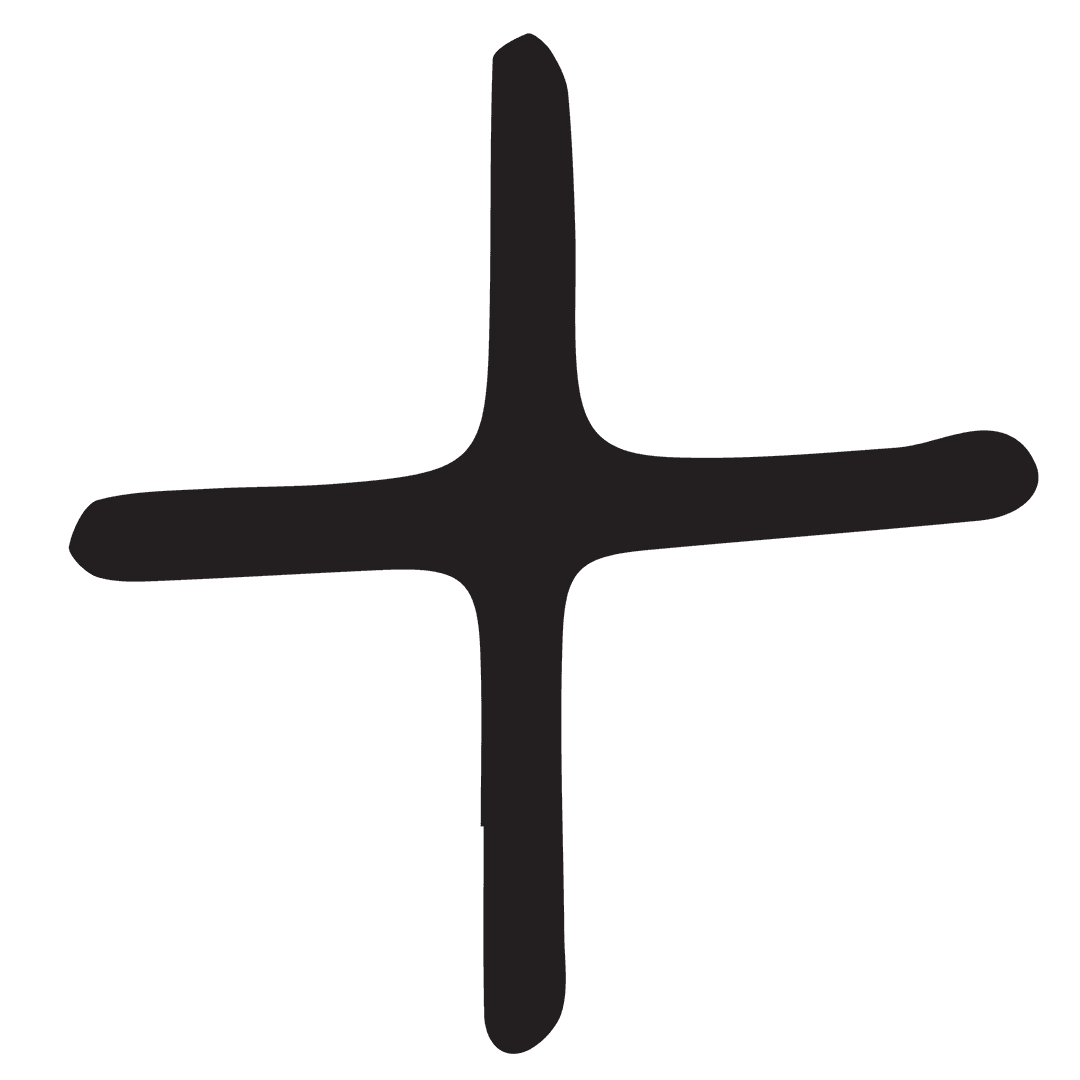 Black Cross Illustration on Transparent Background for Versatile Design