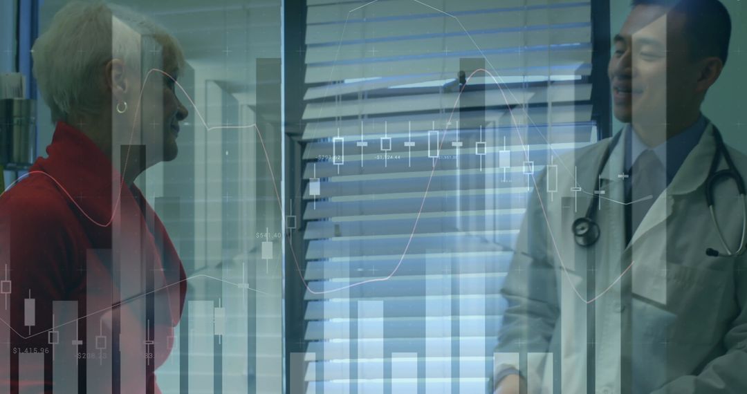 Doctor Analyzing Data in a Digital Medical Consultation