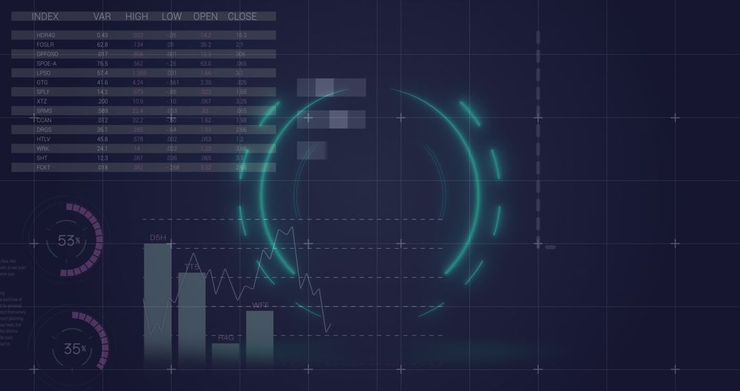 Digital Financial Dashboard with Graphs and Data Visualization