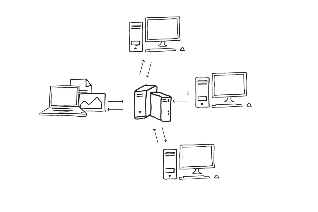 Connected White Computer Devices on Transparent Background - Download Free Stock Images Pikwizard.com
