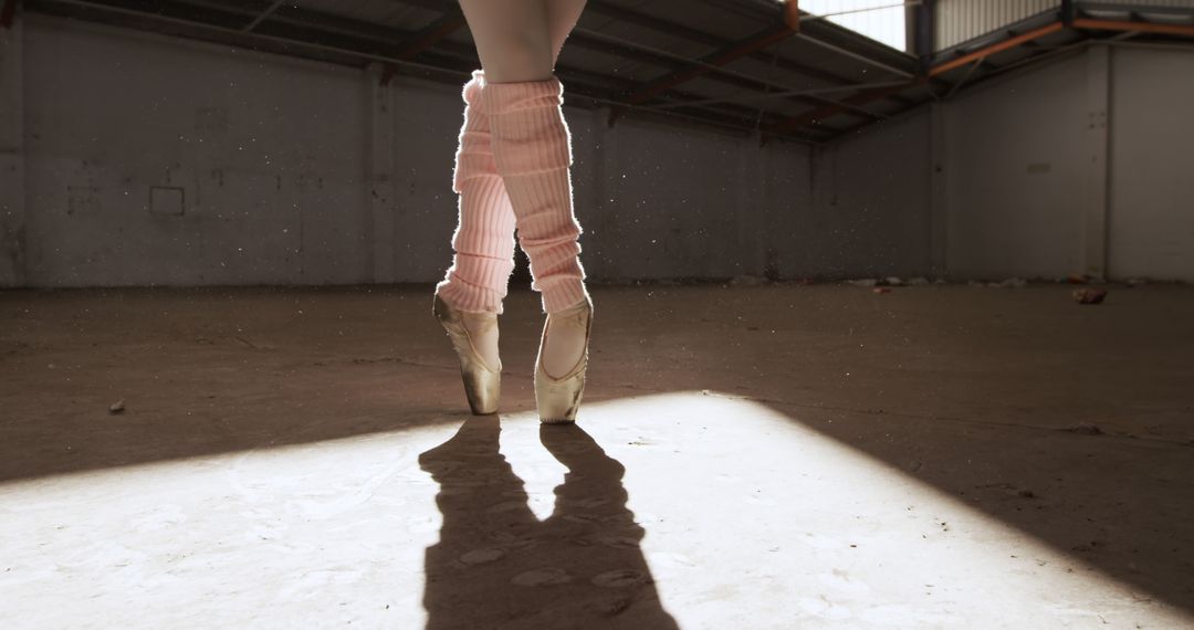 Ballet Dancer Performing in Abandoned Warehouse - Free Images, Stock Photos and Pictures on Pikwizard.com