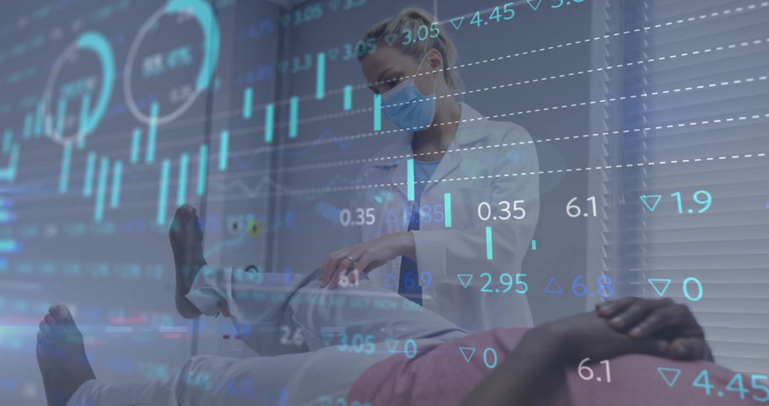 Therapist at Clinic with Digital Analytics for Patient Rehabilitation