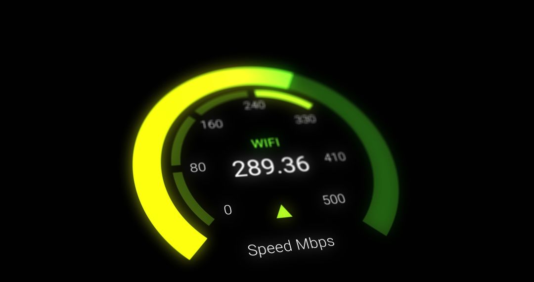 Internet Speed Dashboard Display with Mbps Reading - Free Images, Stock Photos and Pictures on Pikwizard.com