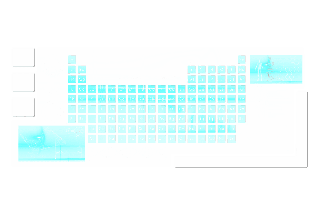 Transparent Digital Periodic Table Illustration for Science and Chemistry