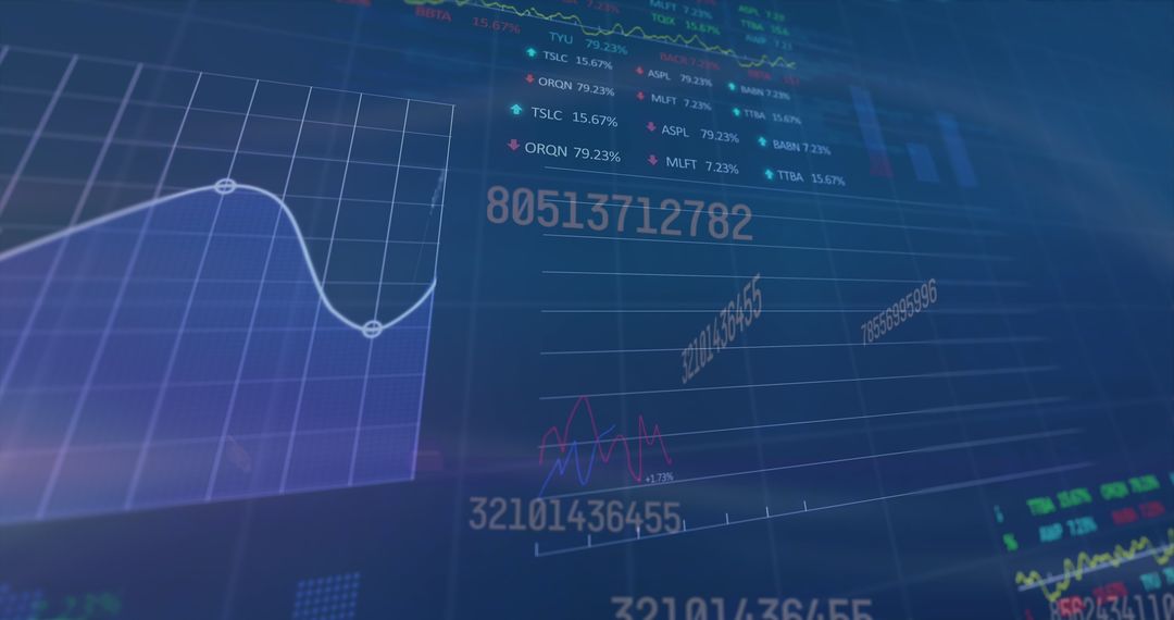 Dynamic Financial Data Visualization on Digital Screen