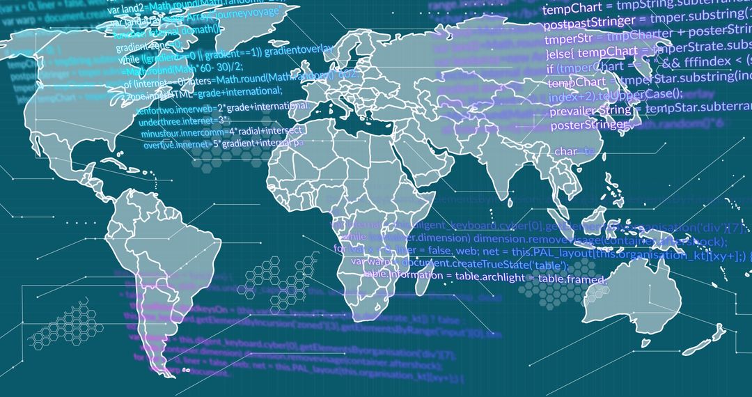 Global Networking Technology with Digital World Map - Free Images, Stock Photos and Pictures on Pikwizard.com