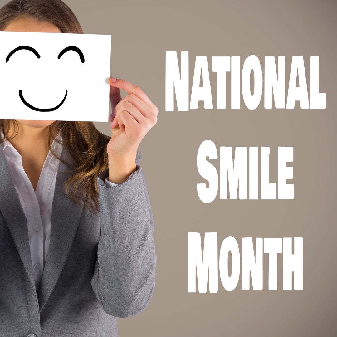 Joyful Celebration of National Smile Month with Smiley Face Card