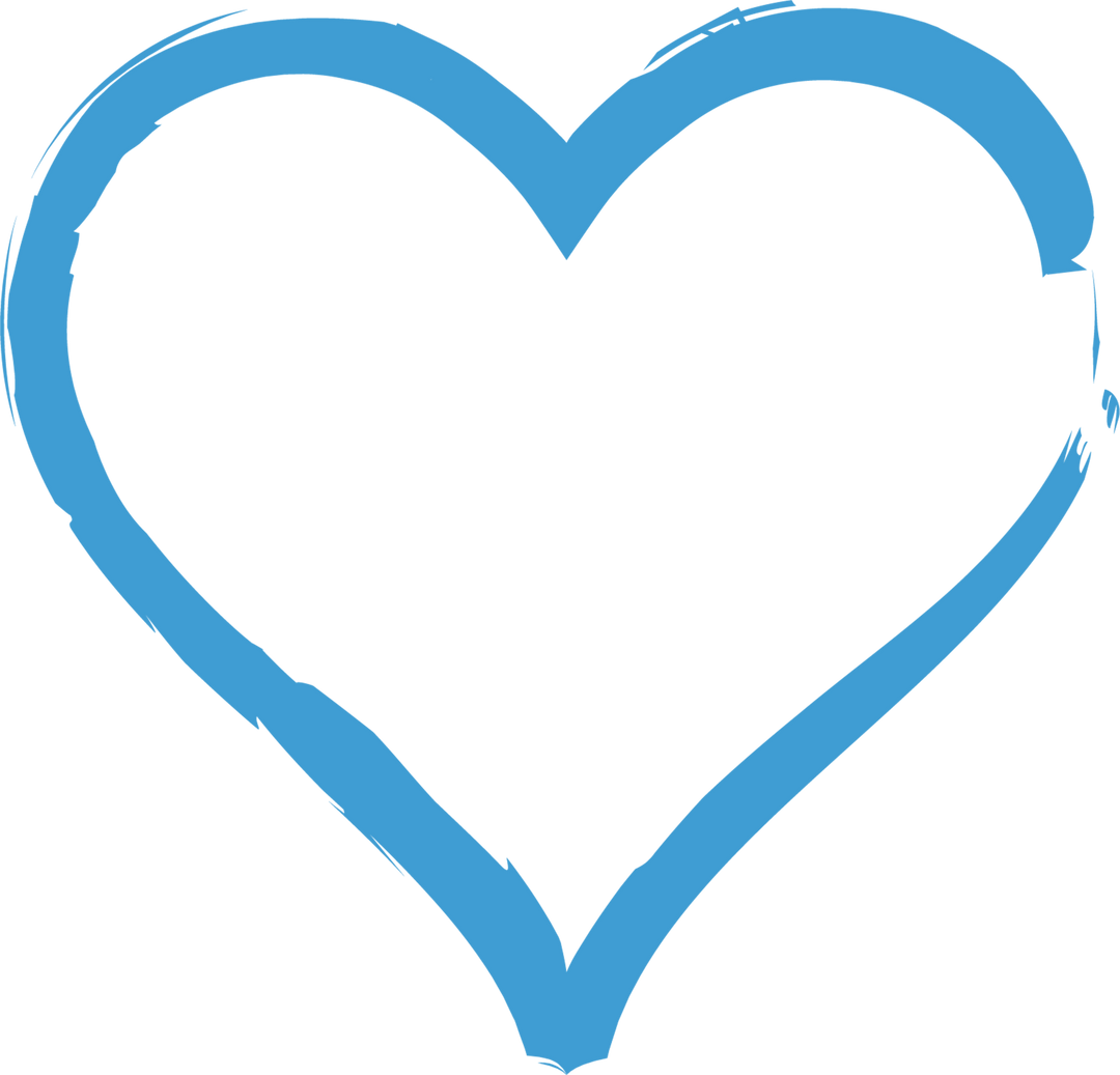 Blue Heart Outline Design on Transparent Background - Download Free Stock Images Pikwizard.com