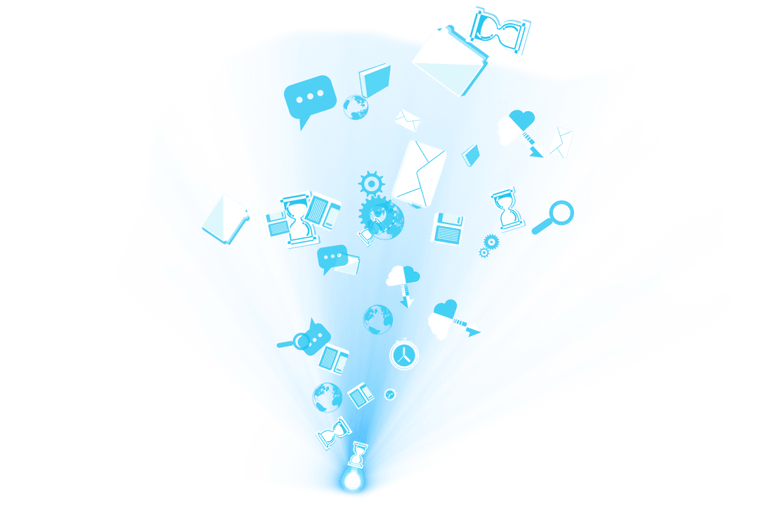 Digital Communication Symbols Vector on Transparent Background - Download Free Stock Images Pikwizard.com