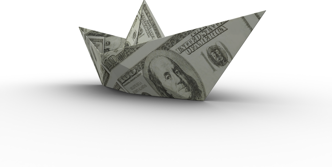 Transparent Paper Boat Made from Folded Dollar Bills Representing Economy and Creativity - Download Free Stock Images Pikwizard.com