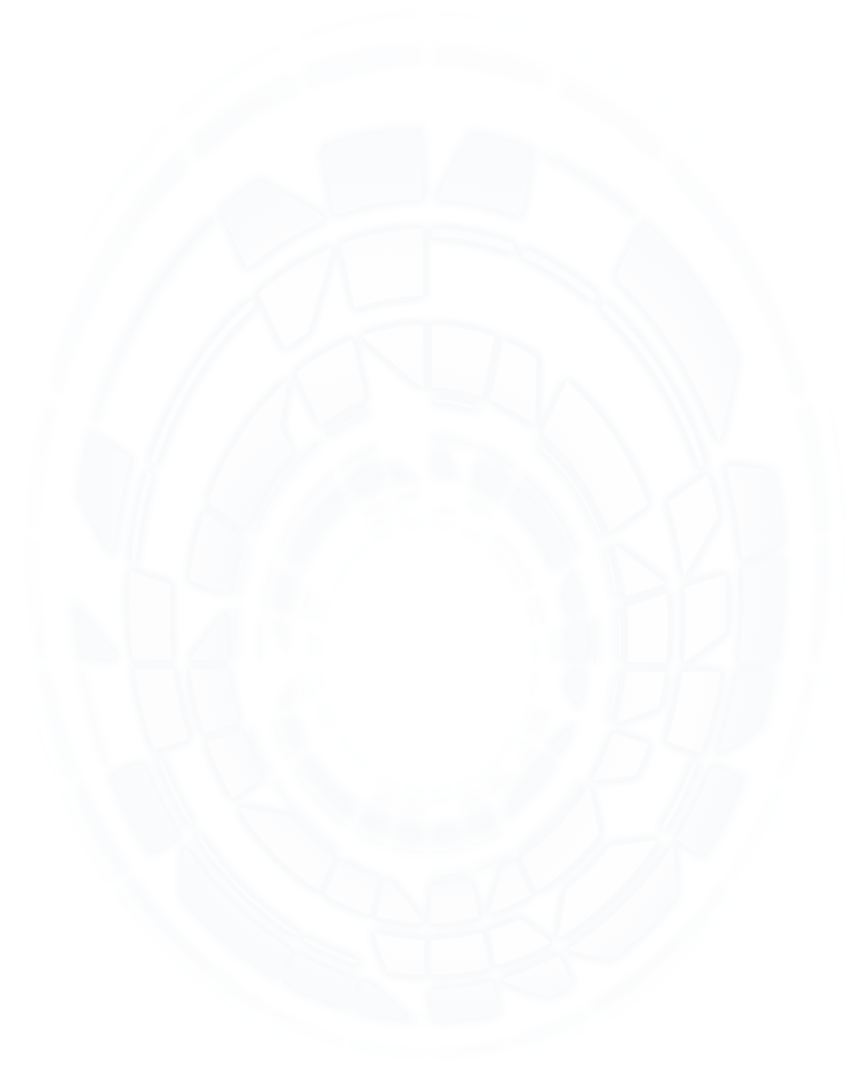 White Digital Circles Isolated on Transparent Background