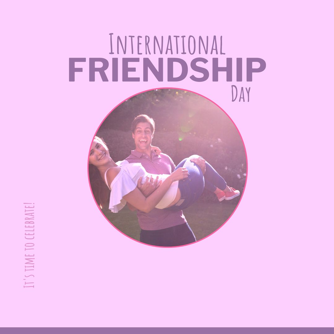 Joyful Celebration of Friendship in Sunny Garden