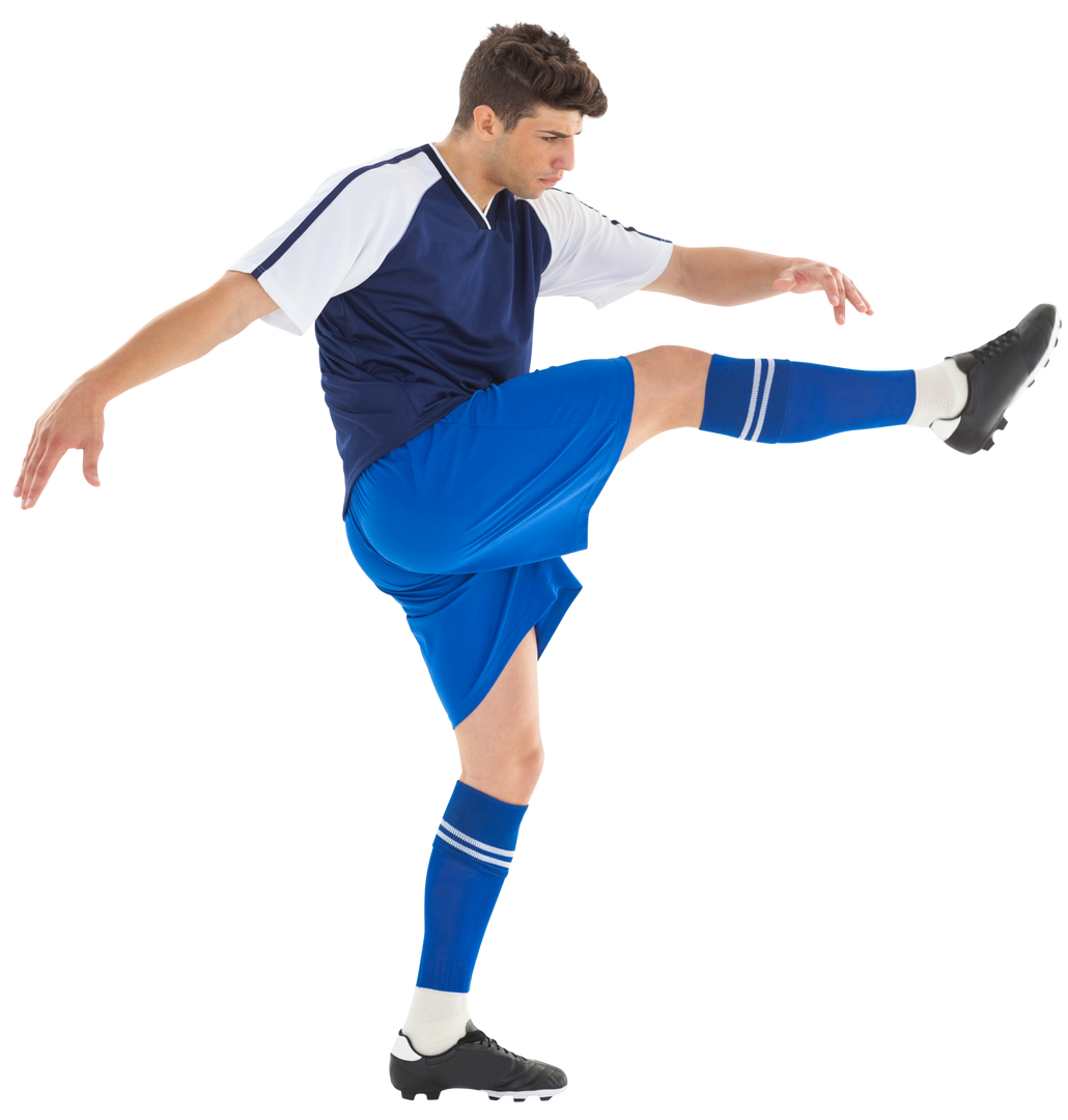 Transparent Male Soccer Player Kicking Ball, Isolated Sports Action Concept - Download Free Stock Images Pikwizard.com