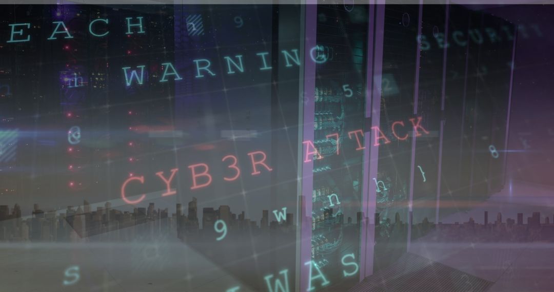 Digital Interface Connections Amid Cityscape