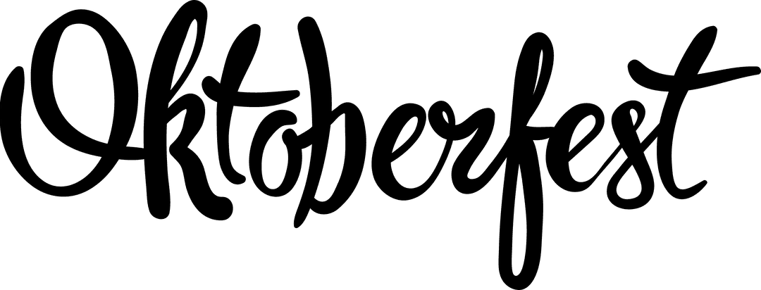 Oktoberfest Typography on Transparent Background