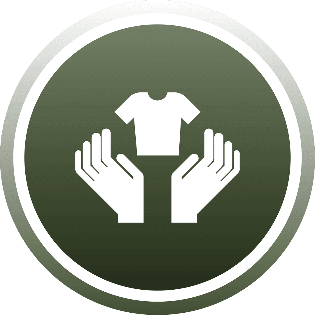 Hands Holding T-Shirt Symbol on Transparent Background