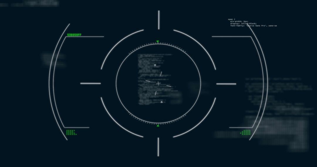 High-Tech Interface Showing Data Analysis Process
