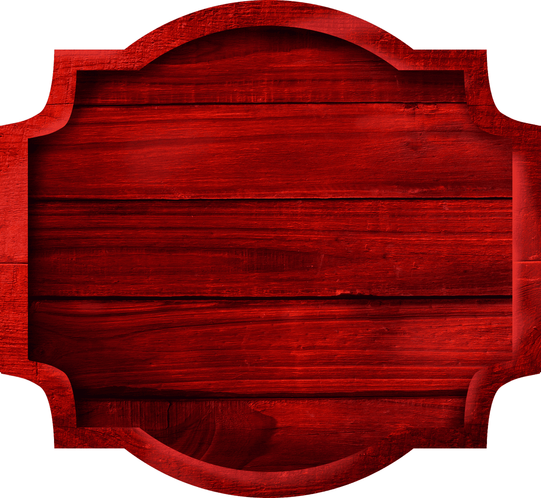 Transparent Red Wooden Frame with Rustic Design