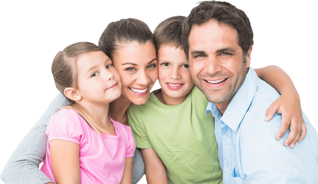 Smiling Transparent Family Enjoying Quality Time Together