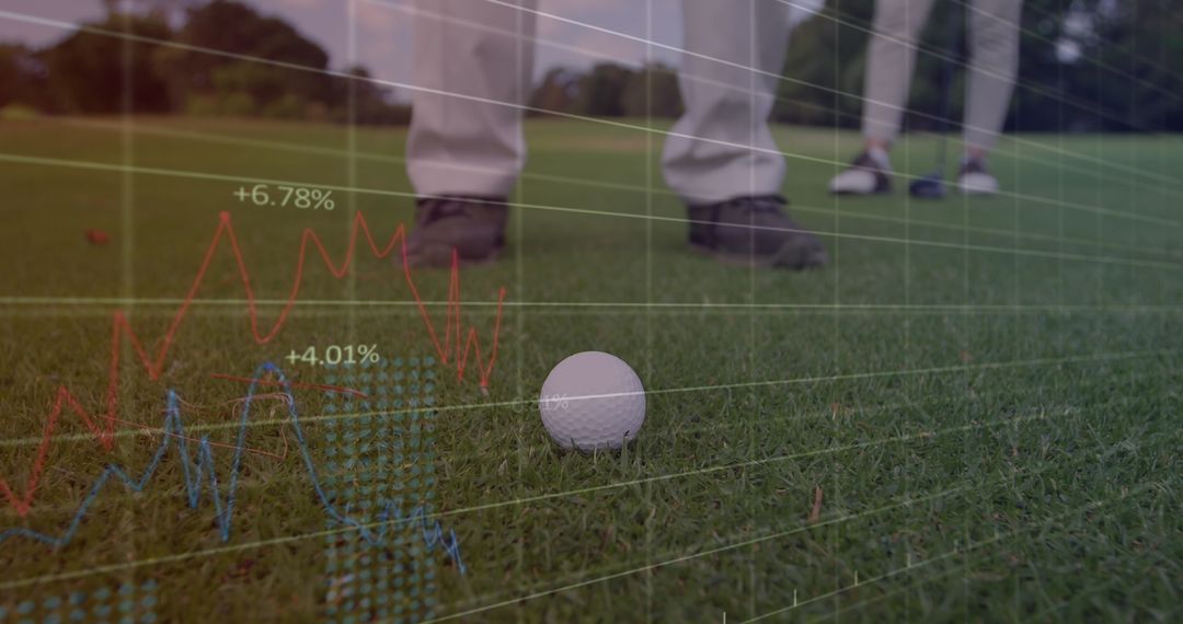 Golf Players Analyzing Data With Technology