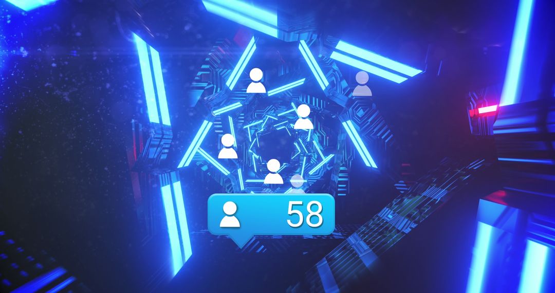 Digital Networking and Data Connection Concept